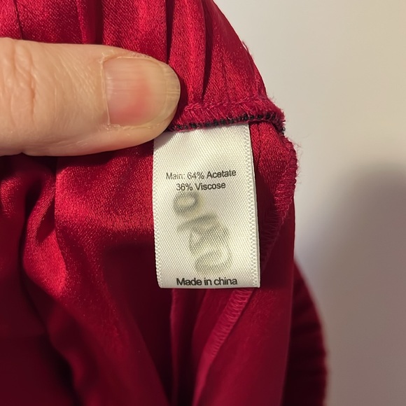 St John Satiny Pants - Burgundy / Wine Coloured - Picture 7 of 8